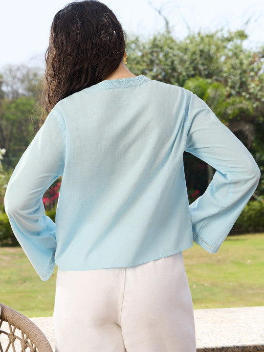 Mandarin Collar Casual Shirt